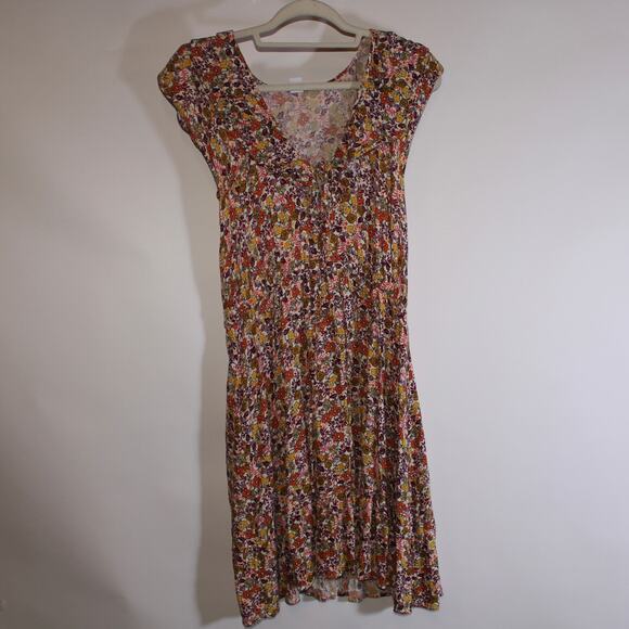 Old Navy Waist-Defined Flutter Sleeve Floral Mini Sundress Size M - Picture 1 of 4
